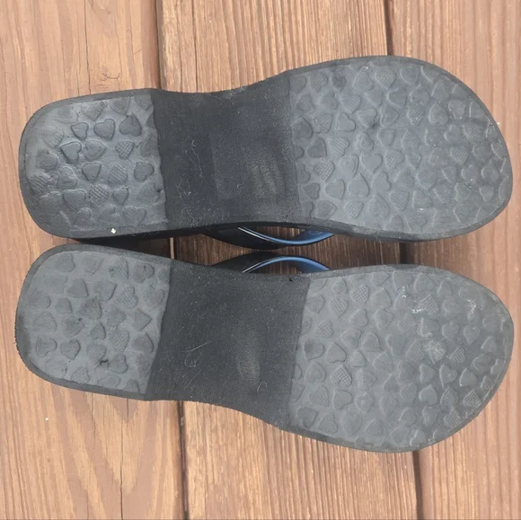 Brighton Multicolor Flip Flops with Black Straps - Picture 6 of 10